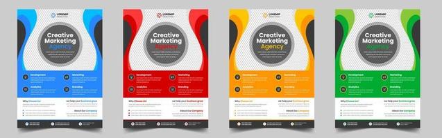 Corporate Business Flyer Template-Design. Flyer für Agenturen für digitales Marketing, Flyer für Unternehmensmarketing. wachsen sie ihr geschäft digitales marketing neuer flyer. Flyer für digitales Marketing vektor