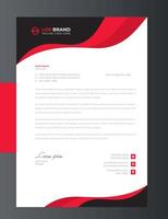 Corporate moderne Business-Briefkopf-Design-Vorlage mit roter Farbe. Kreative moderne Briefkopf-Designvorlage für Ihr Projekt. Briefkopf, Briefkopf, einfaches Geschäftsbriefkopfdesign. vektor