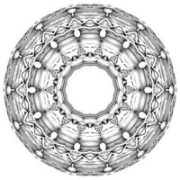 abstraktes Schwarzweiss-Muster, Mandala. Vektor-Design-Vorlage für Kunst vektor