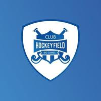 Vektor-Feldhockey-Team-Logo, Stik-Symbol. Team-Emblem-Design vektor
