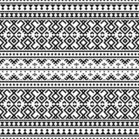 ikat etniska sömlösa mönster textur design vektor i svart vit färg