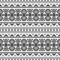 ikat etniska sömlösa mönster textur design vektor i svart vit färg