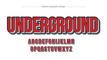 röd och blå grunge förstörde typografi vektor