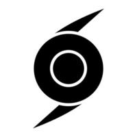 Symbol für Hurrikanlinie vektor