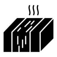 Symbol für geschmolzene Glyphe der Industrie vektor