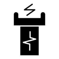 Elektroschocker-Glyphe-Symbol vektor