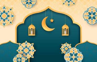 ramadan kareem mit arabischem ornamenthintergrund vektor