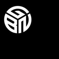 gbn-Brief-Logo-Design auf schwarzem Hintergrund. gbn kreatives Initialen-Buchstaben-Logo-Konzept. gbn Briefgestaltung. vektor