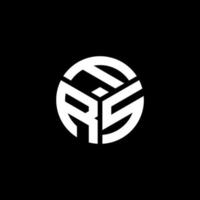 frs-Buchstaben-Logo-Design auf schwarzem Hintergrund. frs kreatives Initialen-Buchstaben-Logo-Konzept. frs Briefgestaltung. vektor