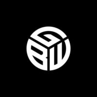 gbw-Brief-Logo-Design auf schwarzem Hintergrund. gbw kreative Initialen schreiben Logo-Konzept. gbw Briefgestaltung. vektor