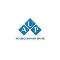 aup-Buchstaben-Logo-Design auf weißem Hintergrund. aup kreatives Initialen-Buchstaben-Logo-Konzept. aup Briefgestaltung. vektor