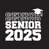 Seniorenklasse von 2025 Vektor, T-Shirt-Design vektor