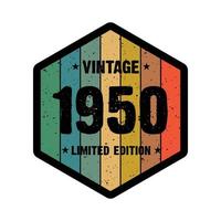 195 Vintage Retro-T-Shirt-Design, Vektor