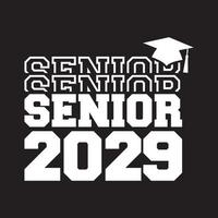 senior klass av 2029 vektor, t-shirt design vektor