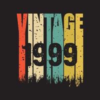 1999 Vintage Retro-T-Shirt-Design, Vektor