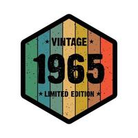 1965 vintage retro t-shirt design, vektor