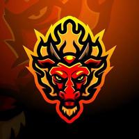 phoenix head maskot esport logo design vektor