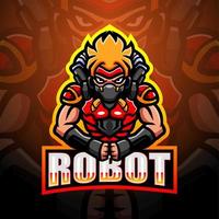 roboter-maskottchen-esport-logo-design vektor