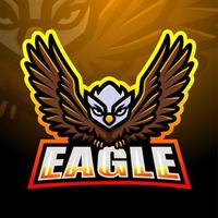 eagle mascot esport logotypdesign vektor