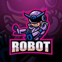 roboter-maskottchen-esport-logo-design vektor