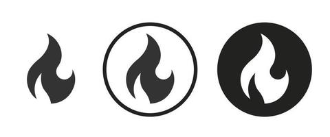 brennbares Symbol. Web-Icon-Set. Sammlung von Symbolen. einfache Vektorillustration.