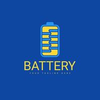 enkel batteriikon logotyp formgivningsmall vektor