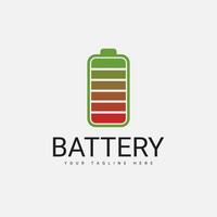 Batteriesymbol für moderne elektronische Firmenlogodesigns, Logovektorvorlagen vektor