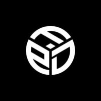 fpd-Brief-Logo-Design auf schwarzem Hintergrund. fpd kreatives Initialen-Buchstaben-Logo-Konzept. fpd Briefgestaltung. vektor