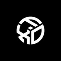 fxo-Buchstaben-Logo-Design auf schwarzem Hintergrund. fxo kreative Initialen schreiben Logo-Konzept. fxo Briefdesign. vektor