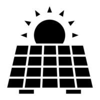 Symbol für die Solarpanel-Linie vektor