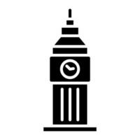 big ben glyph symbol vektor