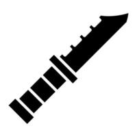 Armeemesser-Glyphe-Symbol vektor