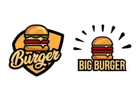 Hamburger-Logo-Vektorvorlage. vektor