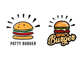 Hamburger-Logo-Vektorvorlage. vektor
