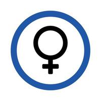 weibliches Geschlechtssymbol. Frauenzeichen. Vektor-Illustration vektor