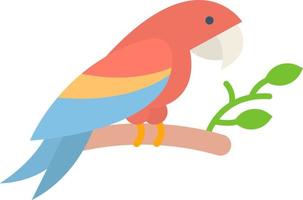 Papagei flaches Farbsymbol vektor