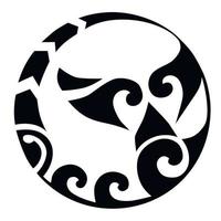 Tattoo-Maori-Design. ethnische orientalische Verzierung. Kunst-Stammes-Tätowierung. Vektor-Skizze-Logo eines Tattoo-Maori-Stils. vektor