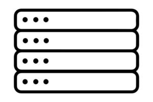 Vektorsymbol für die Webhosting-Serverlinie. Illustration vektor