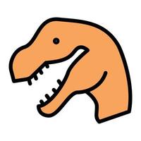 dinosauriervektorillustration auf einem hintergrund. hochwertige symbole. vektorikonen für konzept und grafikdesign. vektor