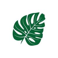 monstera leaf logotyp ikon designmall vektor