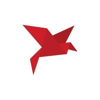 Origami-Vogel-Logo-Symbol-Design-Vorlagenvektor vektor