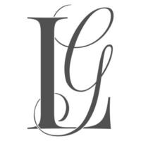 lg, gl, Monogramm-Logo. Kalligraphisches Signatursymbol. Hochzeitslogo-Monogramm. modernes Monogrammsymbol. Paarlogo für die Hochzeit vektor
