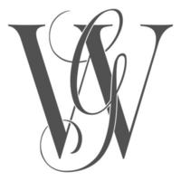 WG, GW, Monogramm-Logo. Kalligraphisches Signatursymbol. Hochzeitslogo Monogramm. modernes Monogrammsymbol. Paarlogo für die Hochzeit vektor