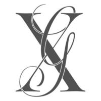 xg, gx, Monogramm-Logo. Kalligraphisches Signatursymbol. Hochzeitslogo-Monogramm. modernes Monogrammsymbol. Paarlogo für die Hochzeit