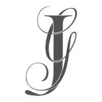 jg, gj, Monogramm-Logo. Kalligraphisches Signatursymbol. Hochzeitslogo-Monogramm. modernes Monogrammsymbol. Paarlogo für die Hochzeit vektor