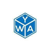 YWA-Brief-Logo-Design auf weißem Hintergrund. ywa kreatives Initialen-Buchstaben-Logo-Konzept. ywa Briefgestaltung. vektor