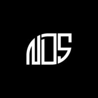 nds-Buchstaben-Logo-Design auf schwarzem Hintergrund. nds kreatives Initialen-Buchstaben-Logo-Konzept. nds Briefgestaltung. vektor