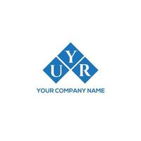uyr-Brief-Logo-Design auf weißem Hintergrund. uyr kreative Initialen schreiben Logo-Konzept. uyr Briefgestaltung. vektor