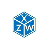 xzw-Buchstaben-Logo-Design auf weißem Hintergrund. xzw kreative Initialen schreiben Logo-Konzept. xzw Briefgestaltung. vektor