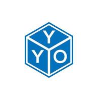 Yyo-Brief-Logo-Design auf weißem Hintergrund. yyo kreative Initialen schreiben Logo-Konzept. Yyo-Briefgestaltung. vektor